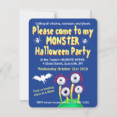Aangepaste Monster Halloween Party-uitnodiging - B (Achterkant)