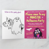 Aangepaste Monster Halloween Party uitnodiging - G (Binnen)