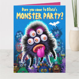 Aangepaste Monster Halloween Party uitnodiging - G