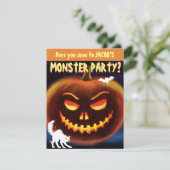 Aangepaste Monster Halloween Party uitnodiging - P (Staand voorkant)