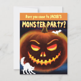 Aangepaste Monster Halloween Party uitnodiging - P