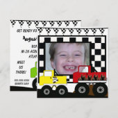 Aangepaste monster Truck Foto Birthday-uitnodiging Kaart (Voorkant / Achterkant)