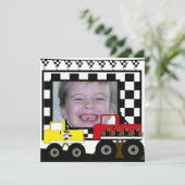 Aangepaste monster Truck Foto Birthday-uitnodiging Kaart (Staand voorkant)
