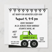 Aangepaste monster Truck Foto Birthday-uitnodiging Kaart (Achterkant)