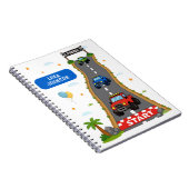 Aangepaste Monster Truck School Notitieboek (Rechterzijde)