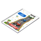 Aangepaste Monster Truck School Notitieboek (Linkerzijde)