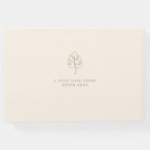 Aangepaste Monstera Monogram Bruiloft Logo Gastenboek (Achterkant)