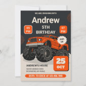 Aangepaste monstertruck Kinder feestverjaardag Kaart (Voorkant)
