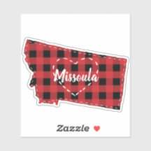 Aangepaste Montana Home State Buffel Plaid Kerstmi
