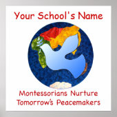 Aangepaste Montessorians Nurture Peacemakers Print (Voorkant)