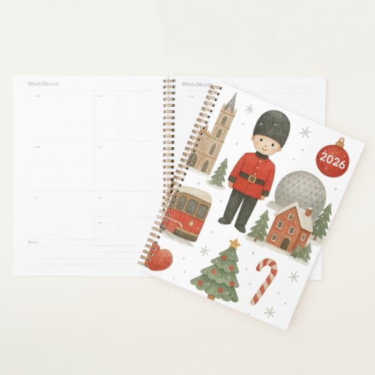 Aangepaste Montreal Kerst Watercolor Planner 2026  (Display)