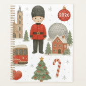Aangepaste Montreal Kerst Watercolor Planner 2026  (Voorkant)