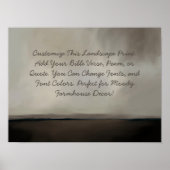 Aangepaste Moody Boerderij Quote, Gezegde, Bijbelv Poster (Voorkant)