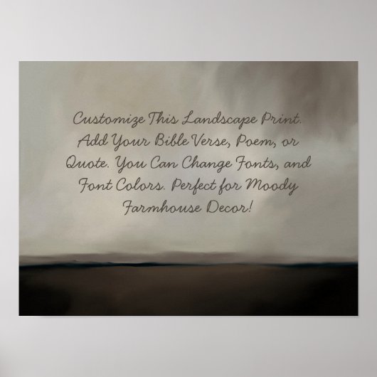 Aangepaste Moody Boerderij Quote, Gezegde, Bijbelv Poster (Voorkant)