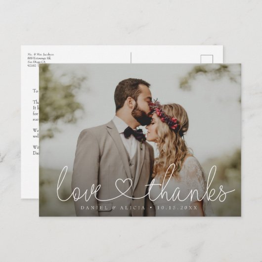 Aangepaste Moody Weddenfoto Briefkaart (Voorkant / Achterkant)