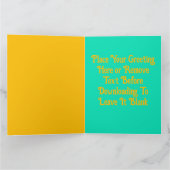 Aangepaste mooie Blauwgroen roze groen Vredesbord Kaart (Binnen)