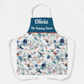 Aangepaste mooie bloemen waterverf patroon schort (Voorkant)