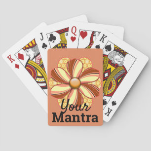 Aangepaste mooie bloemontwerp pokerkaarten