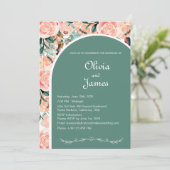 Aangepaste mooie bloemrijke donkerburgunderroze en kaart (Staand voorkant)