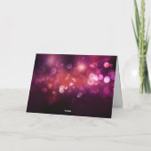 Aangepaste mooie donkerroze glitters Bokeh Bedankt (Achterkant)