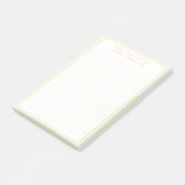 Aangepaste Mooie Groene Stip Raster Huwelijksplan Post-it® Notes (Schuin)