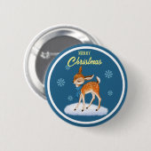 Aangepaste Mooie Kerst thema Knop Ronde Button 5,7 Cm (Voorkant /achterkant)