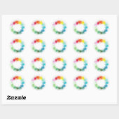 Aangepaste mooie moderne kleurrijke abstracte blan ronde sticker (Vel)