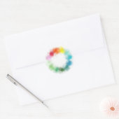 Aangepaste mooie moderne kleurrijke abstracte blan ronde sticker (Envelop)