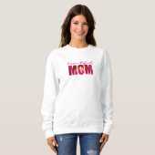 Aangepaste "Mooie Moeder" Floral Roze Moederdag Trui (Voorkant volledig)