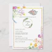 Aangepaste Mooie Natuur Bloemige Roze en Paarse Kaart (Voorkant)