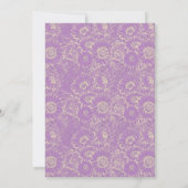 Aangepaste Mooie Natuur Bloemige Roze en Paarse Kaart (Achterkant)