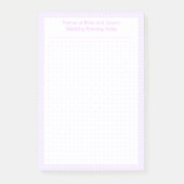 Aangepaste mooie paarse stippenraster trouwplanner post-it® notes (Voorkant)