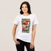 Aangepaste Mooie Rode Aardbei Gepersonaliseerd Tri-Blend Shirt (Voorkant volledig)