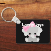 Aangepaste Mooie Sleutels Tekst Baby Leuke olifant Sleutelhanger (Achterkant)