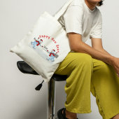 Aangepaste mooie sneeuwpop Canvas tas