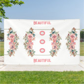 Aangepaste mooie tekst trouwborden poster banners (Buitenkant)