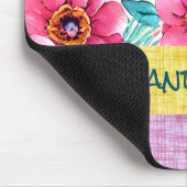 Aangepaste mooie textuur achtergrond bloemrijk muismat (Hoek)