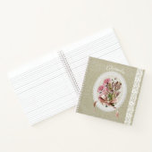 Aangepaste mooie textuur witte kant bloem notitieboek (Binnen)