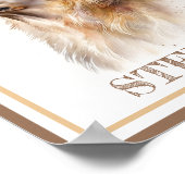 Aangepaste mooie Waterverf hond (GoldenRetriever) Poster (Hoek)