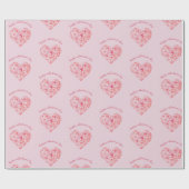 Aangepaste Mooie Waterverf Roos Hart Valentijnsdag Cadeaupapier (Vlak)