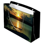 Aangepaste mooie zonsondergang Zee Sky in Bali Fot Groot Cadeauzakje (Achterkant Gekanteld)