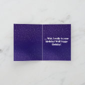 Aangepaste Moon & Galaxy Thema Verjaardag Kaart (Binnen)