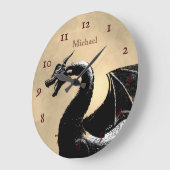 Aangepaste  Moonlit Dragon Grote Klok (Hoek)