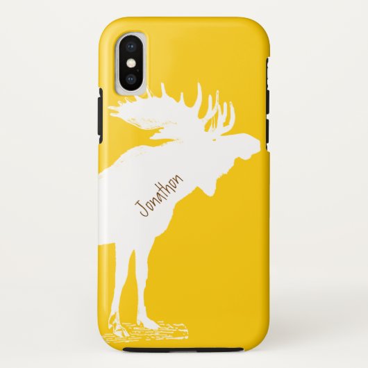 Aangepaste Moose Yellow Wijzigingen in om het even Case-Mate iPhone Case (Achterkant)