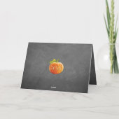 Aangepaste Moppertje Pompoen Oranje Groen Strepen Kaart (Achterkant)