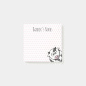 Aangepaste Moppige Grappige Cartoon Koe Post-it® Notes (Voorkant)