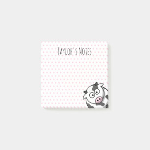 Aangepaste Moppige Grappige Cartoon Koe Post-it® Notes