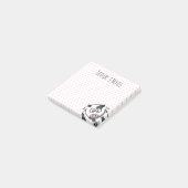 Aangepaste Moppige Grappige Cartoon Koe Post-it® Notes (Schuin)