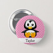 Aangepaste Moppige Grappige Cartoon Pinguïn Ronde Button 5,7 Cm (Voorkant /achterkant)