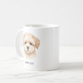 Aangepaste Moppige Hond Foto Met Tekst Koffiemok (Voorkant links)